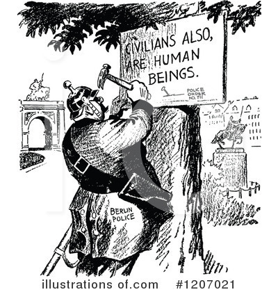 Royalty-Free (RF) War Cartoon Clipart Illustration by Prawny Vintage - Stock Sample #1207021