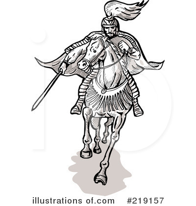 Royalty-Free (RF) Warrior Clipart Illustration by patrimonio - Stock Sample #219157