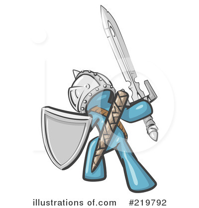Royalty-Free (RF) Warrior Clipart Illustration by Leo Blanchette - Stock Sample #219792