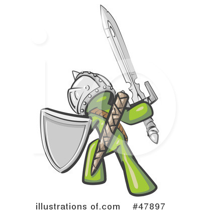 Royalty-Free (RF) Warrior Clipart Illustration by Leo Blanchette - Stock Sample #47897