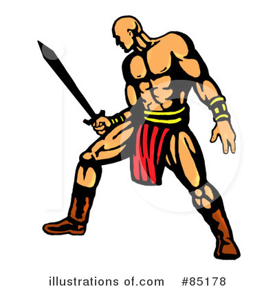 Royalty-Free (RF) Warrior Clipart Illustration by patrimonio - Stock Sample #85178