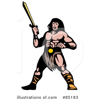 Royalty-Free (RF) Warrior Clipart Illustration by patrimonio - Stock Sample #85183