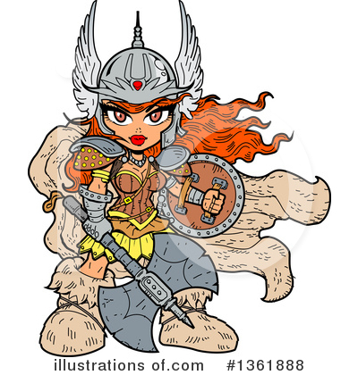 Warrior Princess Clipart #1361888 by Clip Art Mascots