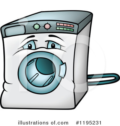 Royalty-Free (RF) Washing Machine Clipart Illustration by dero - Stock Sample #1195231