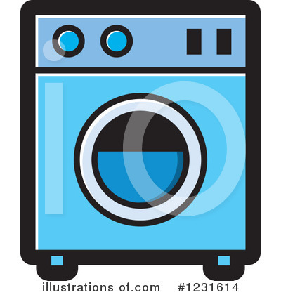 Royalty-Free (RF) Washing Machine Clipart Illustration by Lal Perera - Stock Sample #1231614