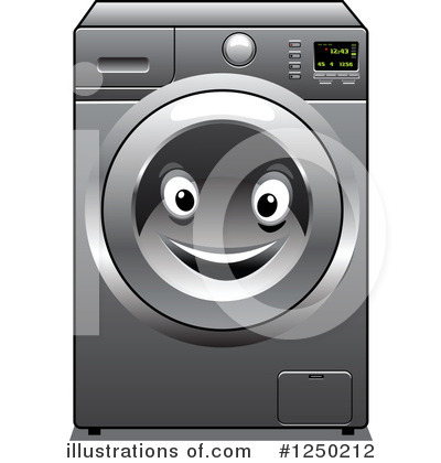 Royalty-Free (RF) Washing Machine Clipart Illustration by Vector Tradition SM - Stock Sample #1250212