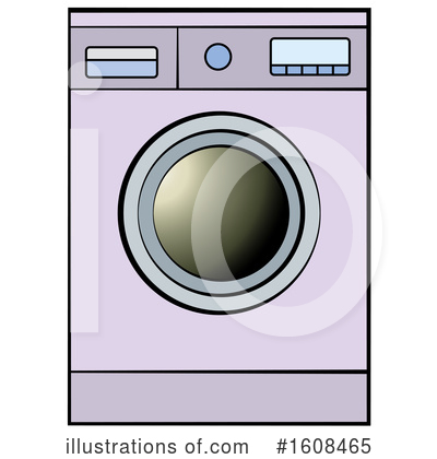 Royalty-Free (RF) Washing Machine Clipart Illustration by Lal Perera - Stock Sample #1608465