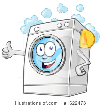 Royalty-Free (RF) Washing Machine Clipart Illustration by Domenico Condello - Stock Sample #1622473