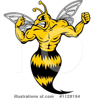 Wasp Clipart #1128194 by Vector Tradition SM