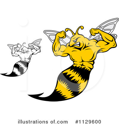 Wasp Clipart #1129600 by Vector Tradition SM