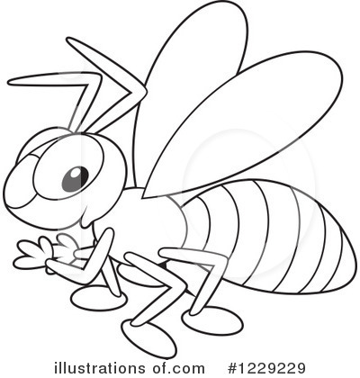 Royalty-Free (RF) Wasp Clipart Illustration by Alex Bannykh - Stock Sample #1229229
