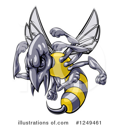 Royalty-Free (RF) Wasp Clipart Illustration by AtStockIllustration - Stock Sample #1249461