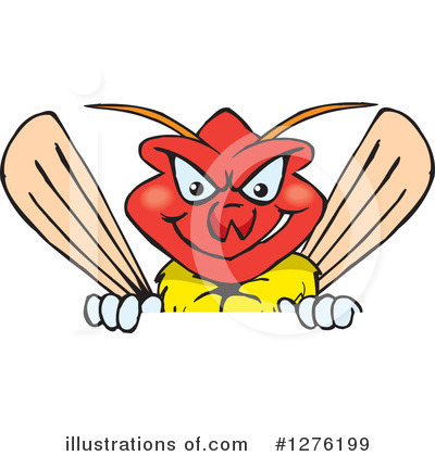 Royalty-Free (RF) Wasp Clipart Illustration by Dennis Holmes Designs - Stock Sample #1276199