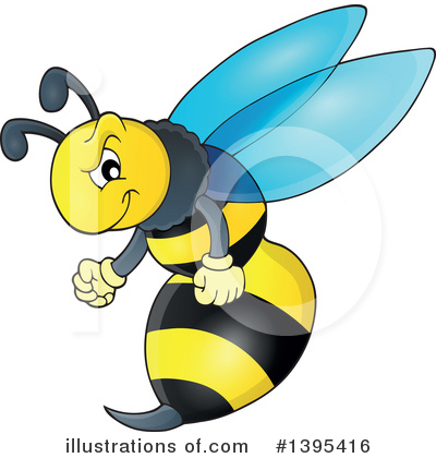 Royalty-Free (RF) Wasp Clipart Illustration by visekart - Stock Sample #1395416