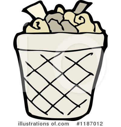 Royalty-Free (RF) Wastebasket Clipart Illustration by lineartestpilot - Stock Sample #1187012