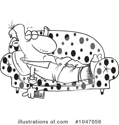 Royalty-Free (RF) Watching Tv Clipart Illustration by toonaday - Stock Sample #1047056