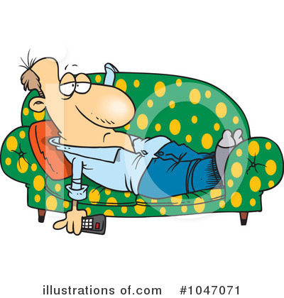 Royalty-Free (RF) Watching Tv Clipart Illustration by toonaday - Stock Sample #1047071