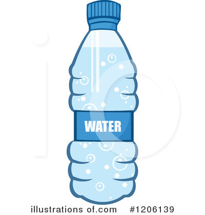 Royalty-Free (RF) Water Bottle Clipart Illustration by Hit Toon - Stock Sample #1206139