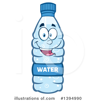 Royalty-Free (RF) Water Bottle Clipart Illustration by Hit Toon - Stock Sample #1394990