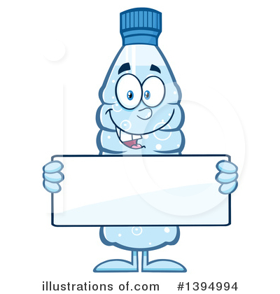 Royalty-Free (RF) Water Bottle Clipart Illustration by Hit Toon - Stock Sample #1394994