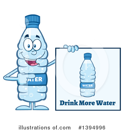 Royalty-Free (RF) Water Bottle Clipart Illustration by Hit Toon - Stock Sample #1394996
