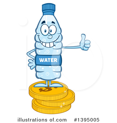 Royalty-Free (RF) Water Bottle Clipart Illustration by Hit Toon - Stock Sample #1395005