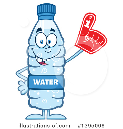Royalty-Free (RF) Water Bottle Clipart Illustration by Hit Toon - Stock Sample #1395006