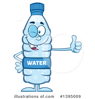 Royalty-Free (RF) Water Bottle Clipart Illustration by Hit Toon - Stock Sample #1395009