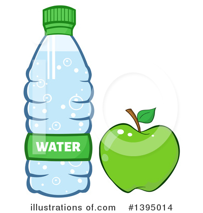 Royalty-Free (RF) Water Bottle Clipart Illustration by Hit Toon - Stock Sample #1395014