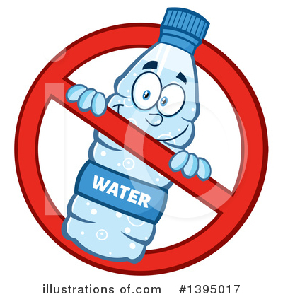 Royalty-Free (RF) Water Bottle Clipart Illustration by Hit Toon - Stock Sample #1395017