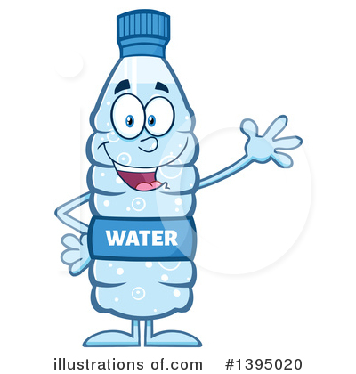Royalty-Free (RF) Water Bottle Clipart Illustration by Hit Toon - Stock Sample #1395020