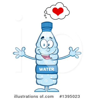 Water Bottle Mascot Clipart #1395023 by Hit Toon