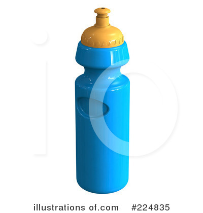 Royalty-Free (RF) Water Bottle Clipart Illustration by patrimonio - Stock Sample #224835