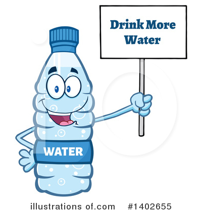 Water Bottle Clipart #1402655 by Hit Toon