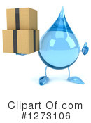 Water Drop Character Clipart #1273106 by Julos