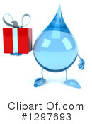 Water Drop Character Clipart #1297693 by Julos