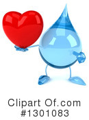 Water Drop Character Clipart #1301083 by Julos