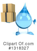 Water Drop Character Clipart #1318327 by Julos