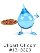 Water Drop Character Clipart #1318329 by Julos