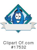 Water Drop Character Clipart #17532 by Mascot Junction