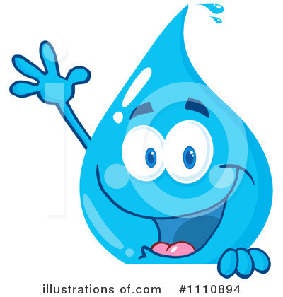 Royalty-Free (RF) Water Drop Clipart Illustration by Hit Toon - Stock Sample #1110894