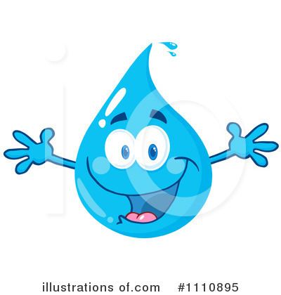 Royalty-Free (RF) Water Drop Clipart Illustration by Hit Toon - Stock Sample #1110895