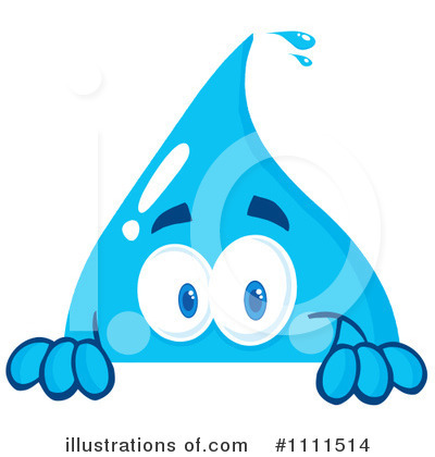 Royalty-Free (RF) Water Drop Clipart Illustration by Hit Toon - Stock Sample #1111514