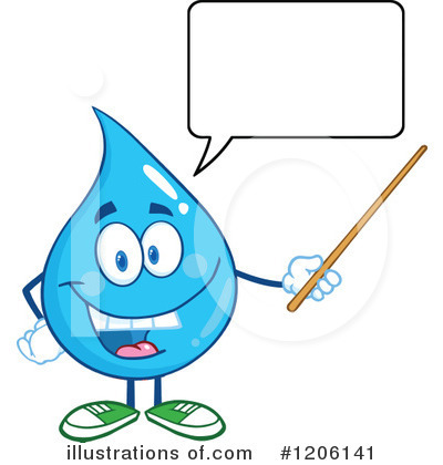 Royalty-Free (RF) Water Drop Clipart Illustration by Hit Toon - Stock Sample #1206141