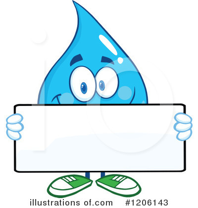 Royalty-Free (RF) Water Drop Clipart Illustration by Hit Toon - Stock Sample #1206143