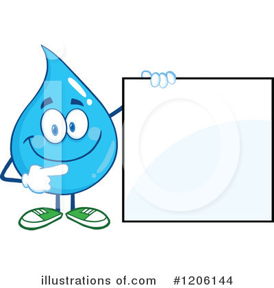 Royalty-Free (RF) Water Drop Clipart Illustration by Hit Toon - Stock Sample #1206144