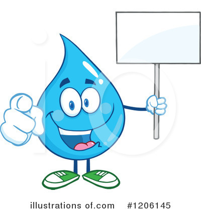 Royalty-Free (RF) Water Drop Clipart Illustration by Hit Toon - Stock Sample #1206145