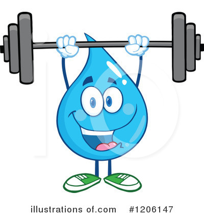 Royalty-Free (RF) Water Drop Clipart Illustration by Hit Toon - Stock Sample #1206147