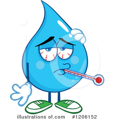 Royalty-Free (RF) Water Drop Clipart Illustration by Hit Toon - Stock Sample #1206152
