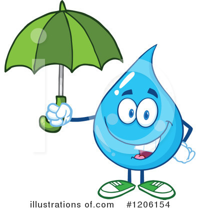 Royalty-Free (RF) Water Drop Clipart Illustration by Hit Toon - Stock Sample #1206154